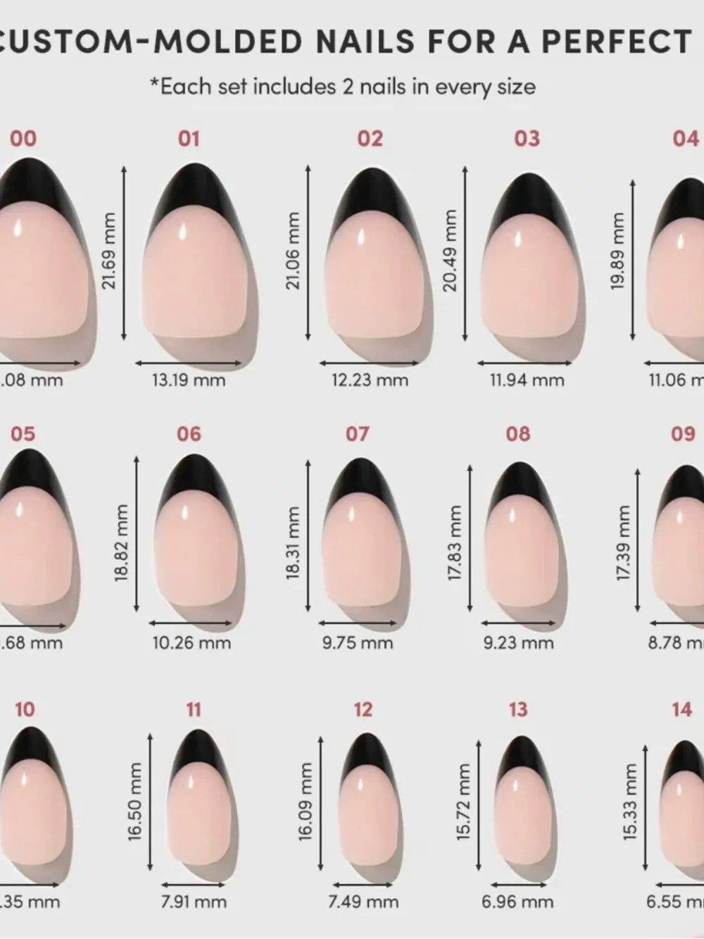 Glamnetic Short Almond Caviar Nails